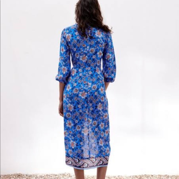 Zara stunning blue floral print dress brand new 🌸🔥 - Picture 5 of 5